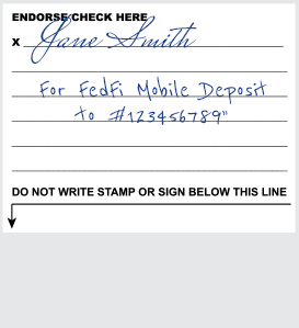 Sign the back of the check